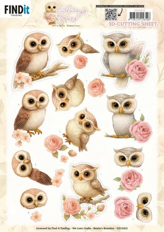 3D Cutting Sheet - Berries Beauties - Owlways Yours - Whimsy CD12412