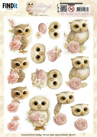3D Pushout Sheet - Berries Beauties - Owlways Yours - Blossom SB11074