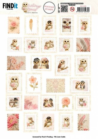 Berries Beauties - Owlways Yours - Push Out Postage Stamp SB11099