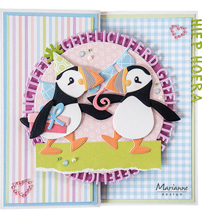 Marianne Design Craftable, Gefeliciteerd cirkel by Marleen CR1714