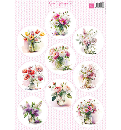 Marianne Design Knipvel A4, Sweet Bouquets VK9640