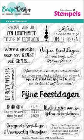 CarlijnDesign Clear stamp Kerstwensen 4&nbsp;CDST-0150