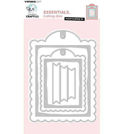 Studio Light Cutting Die Ticket scallop XL Essentials nr. 1069 CCL-ES-CD1069