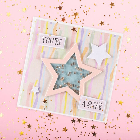 Vaessen Creative &bull; Mini Snijmallen Sterren &amp; Harten 10st 3625-0210