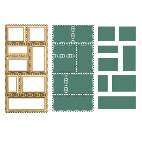 Vaessen Creative &bull; Mini Snijmallen Postzegels 9st 3625-0205