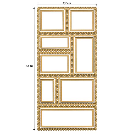 Vaessen Creative &bull; Mini Snijmallen Postzegels 9st 3625-0205