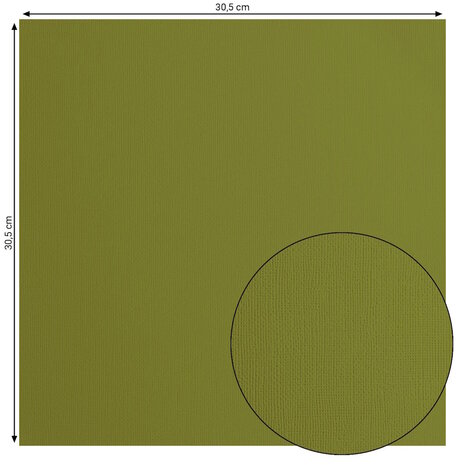 Florence &bull; Cardstock Papier 216g Textuur 30,5x30,5cm Olive  2928-073