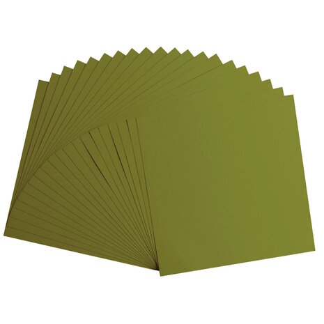 Florence &bull; Cardstock Papier 216g Textuur 30,5x30,5cm Olive  2928-073