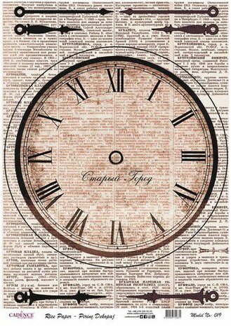 Cadence rijstpapier klok - krant nr.019