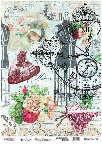 Cadence rijstpapier vintage mode -kleding nr.133