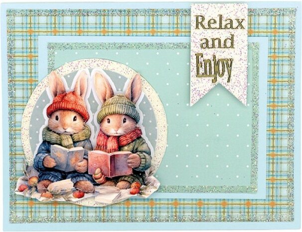 3D Cutting Sheet - Berries Beauties - Winter Bunnies - Bunnies Together CD12401