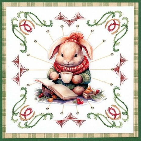 3D Cutting Sheet - Berries Beauties - Winter Bunnies - Reading Bunnies CD12400