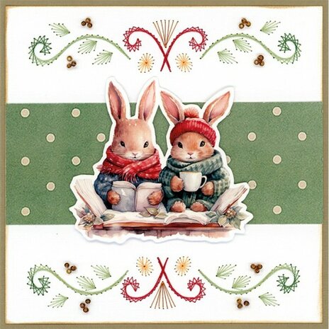 3D Cutting Sheet - Berries Beauties - Winter Bunnies - Mini CD12404