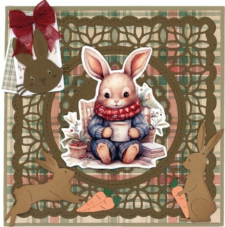 Dies - Berries Beauties - Winter Bunnies - Bunny Frame BBD10080