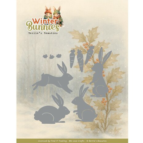 Dies - Berries Beauties - Winter Bunnies - Bunnies BBD10082