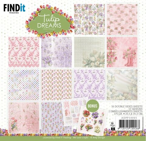 Paperpack - Amy Design - Tulip Dreams 20 x 20 cm ADPP10065