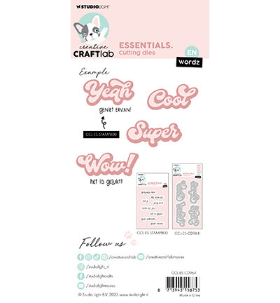 Studio Light Craftlab Cutting Die Wordz Super Essentials nr.964 CCL-ES-CD964