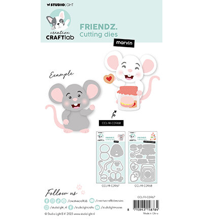 Studio Light Craftlab Cutting Die Muis Marvin Friendz nr.967 CCL-FR-CD967