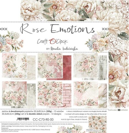 Craft O'Clock Paper Collection Set 30,5x30,5cm Rose Emotions