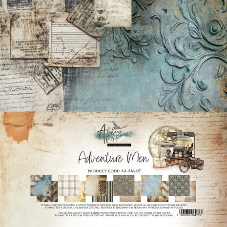 Art Alchemy Paper Collection Set 30,5x30,5 cm Adventure Men AA-AM-07