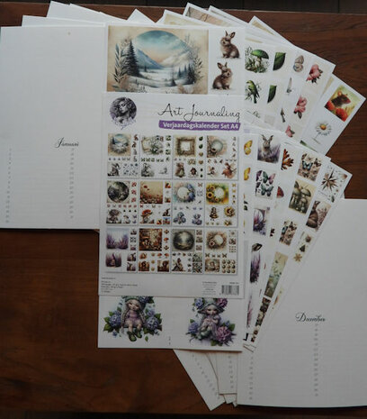 Fairybells verjaardagskalender set A4