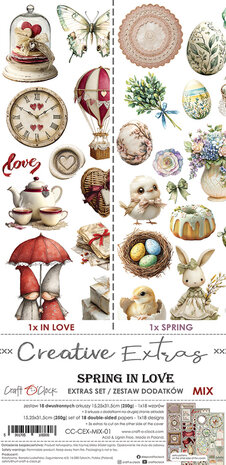 Craft O Clock Creative Extras Set 15x30 cm Mix 01- Spring in Love