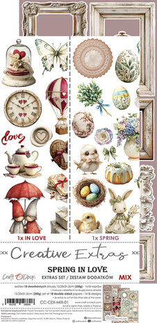 Craft O Clock Creative Extras Set 15x30 cm Mix 01- Spring in Love