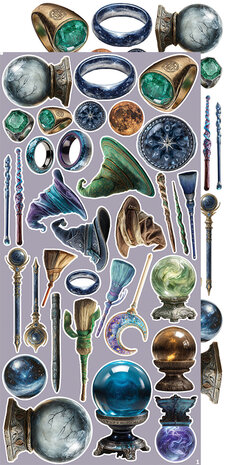 Craft O Clock Creative Extras Set 15x30 cm Mix 03- Supernatural World CC-CEX-MIX-03