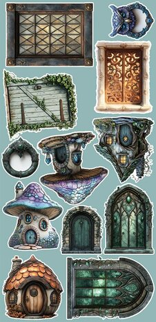 Craft O Clock Creative Extras Set 15x30 cm Mix 03- Supernatural World CC-CEX-MIX-03