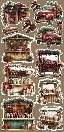 Craft O Clock Extras Set Mix 15x30 cm Oh Christmas Night CC-F41-OCN-13