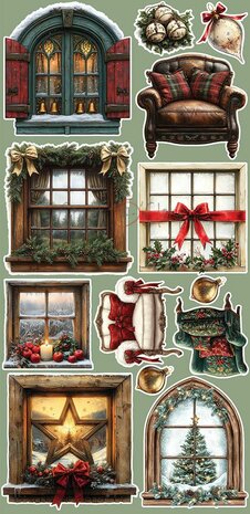 Craft O Clock Extras Set Mix 15x30 cm Oh Christmas Night CC-F41-OCN-13