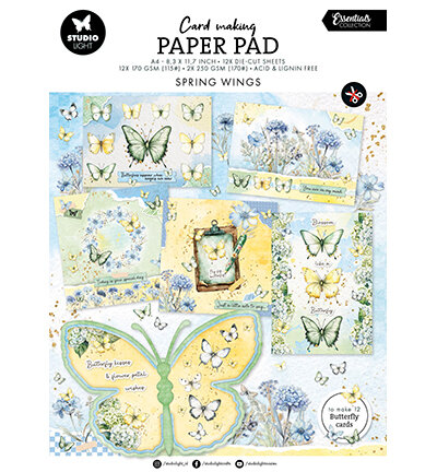 Studio Light Card making pad Butterflies Essentials nr. 24&nbsp;SL-ES-CMP24