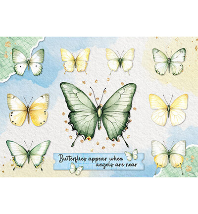 Studio Light Card making pad Butterflies Essentials nr. 24&nbsp;SL-ES-CMP24
