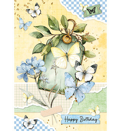 Studio Light Card making pad Butterflies Essentials nr. 24&nbsp;SL-ES-CMP24