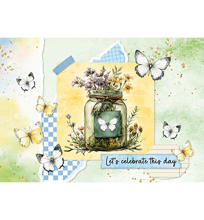 Studio Light Card making pad Butterflies Essentials nr. 24&nbsp;SL-ES-CMP24