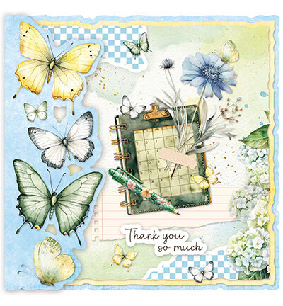 Studio Light Card making pad Butterflies Essentials nr. 24&nbsp;SL-ES-CMP24