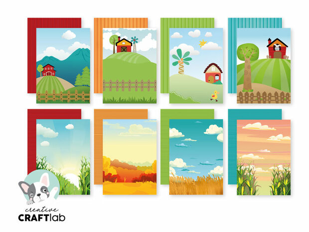 Studio Light - Creative Craftlab - Friendz - Design Paper Pad - On the Farm CCL-FR-DPP308