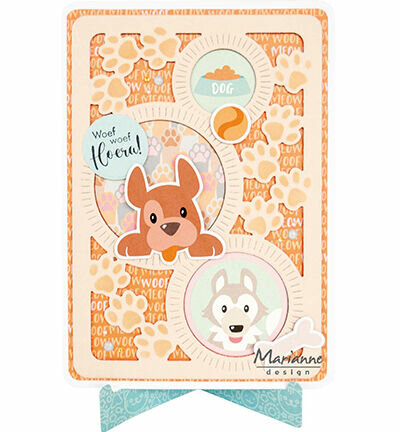 Marianne Design Die Cuts, Eline's Dogs VK9623