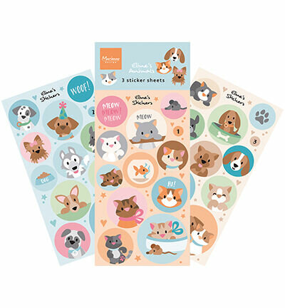 Marianne Design Stickers, Eline's Cats &amp; Dogs CA3200