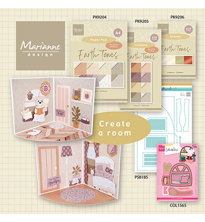 Marianne Design Paper Pad, Earth tones - Shimmer A5 PK9206