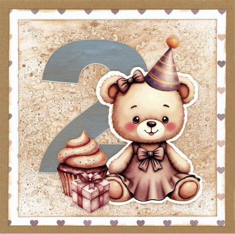Paperpack - Berries Beauties - Teddy 20 x 20 cm BBPP10020