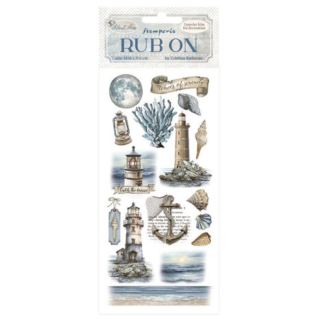 Stamperia Silent Sea Rub-On 4x8,5 Inch Lighthouse (DFLRB154)