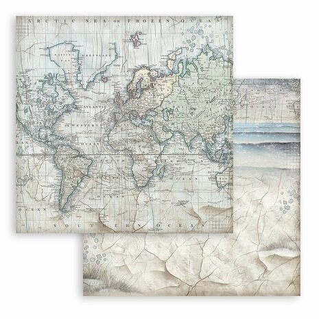 Stamperia Silent Sea  20x20 cm Paper Pack Backgrounds Selection (SBBS126)