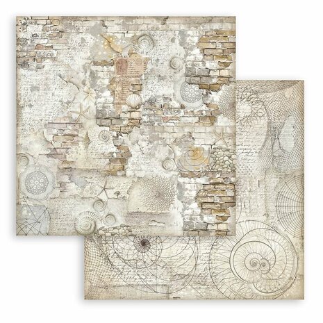 Stamperia Silent Sea  20x20 cm Paper Pack Backgrounds Selection (SBBS126)