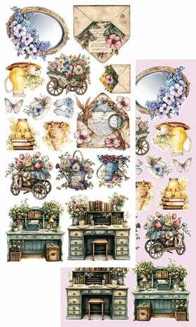 Art Alchemy Extras to Cut Set 30,5x15 cm Memory of Spring, 250 gsm, mirror print (6 sheets, 6 designs)