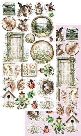 Art Alchemy Extras to Cut Set 30,5x15 cm Memory of Spring, 250 gsm, mirror print (6 sheets, 6 designs)