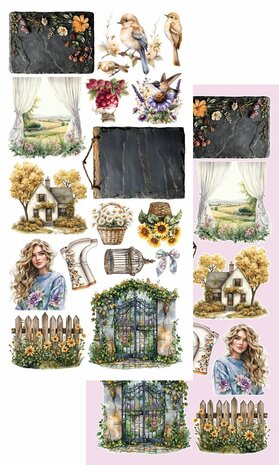 Art Alchemy Extras to Cut Set 30,5x15 cm Memory of Spring, 250 gsm, mirror print (6 sheets, 6 designs)