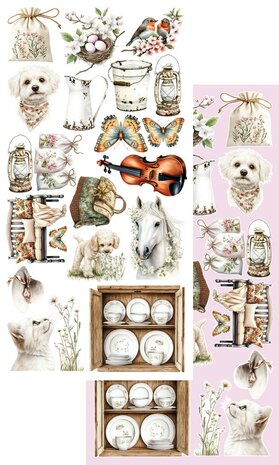 Art Alchemy Extras to Cut Set 30,5x15 cm Memory of Spring, 250 gsm, mirror print (6 sheets, 6 designs)