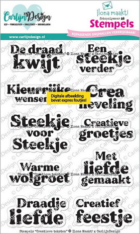 CarlijnDesign Clear stamp Creatieve teksten CDST-0167