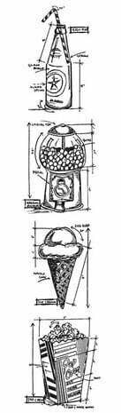 Tim Holtz Treats Mini Blueprint Strip Stamps (THMB016)